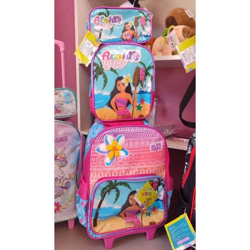MOCHILA INFANTIL BOLSA+ESTOJO UNICÓRNIO SUPER RESISTENTE