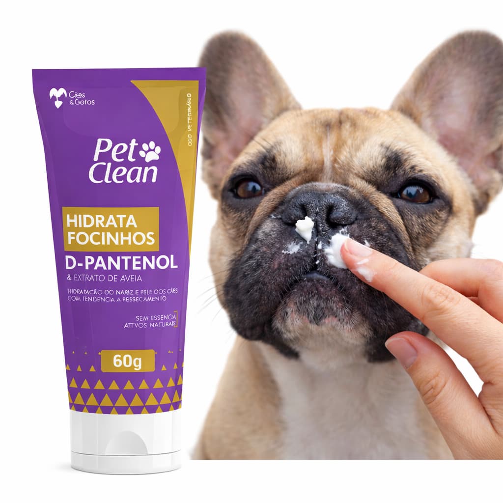 Creme Hidratante Focinho Cães e Gatos Pet Clean 60g Nutrição e Proteção do seu Pet