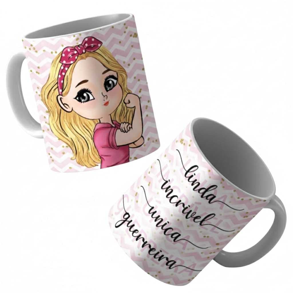 Caneca Personalizada Cerâmica Dia das Mulheres 325ml