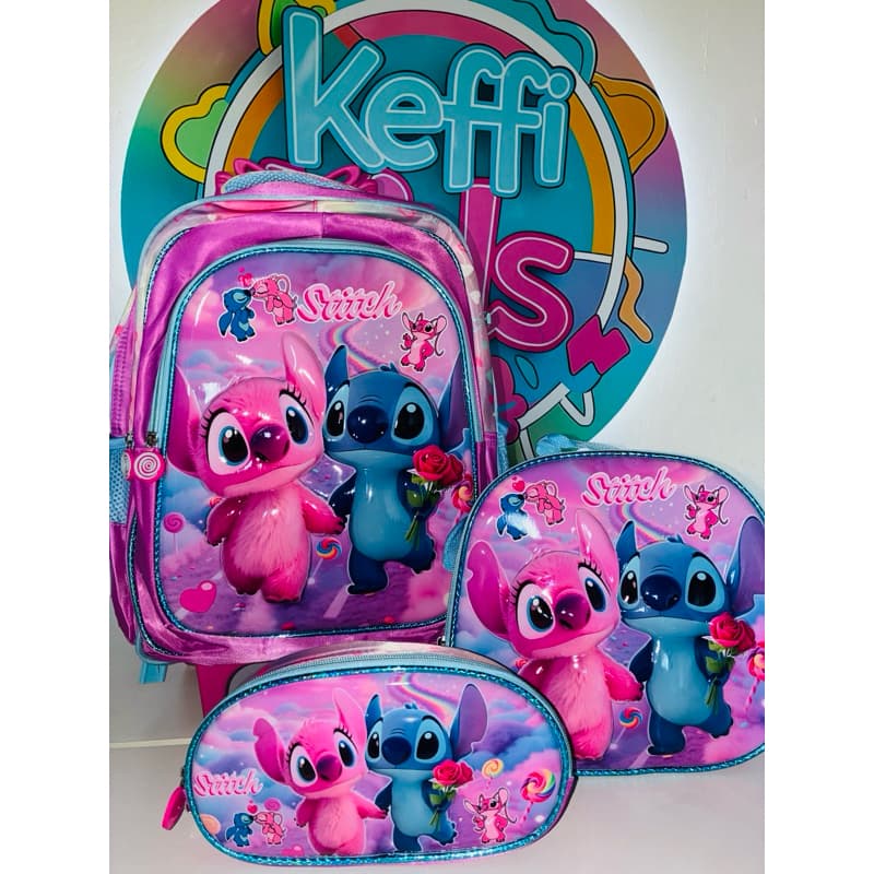 kits mochila com rodinha  + lacheira termica + estojo 3D boa qualidade