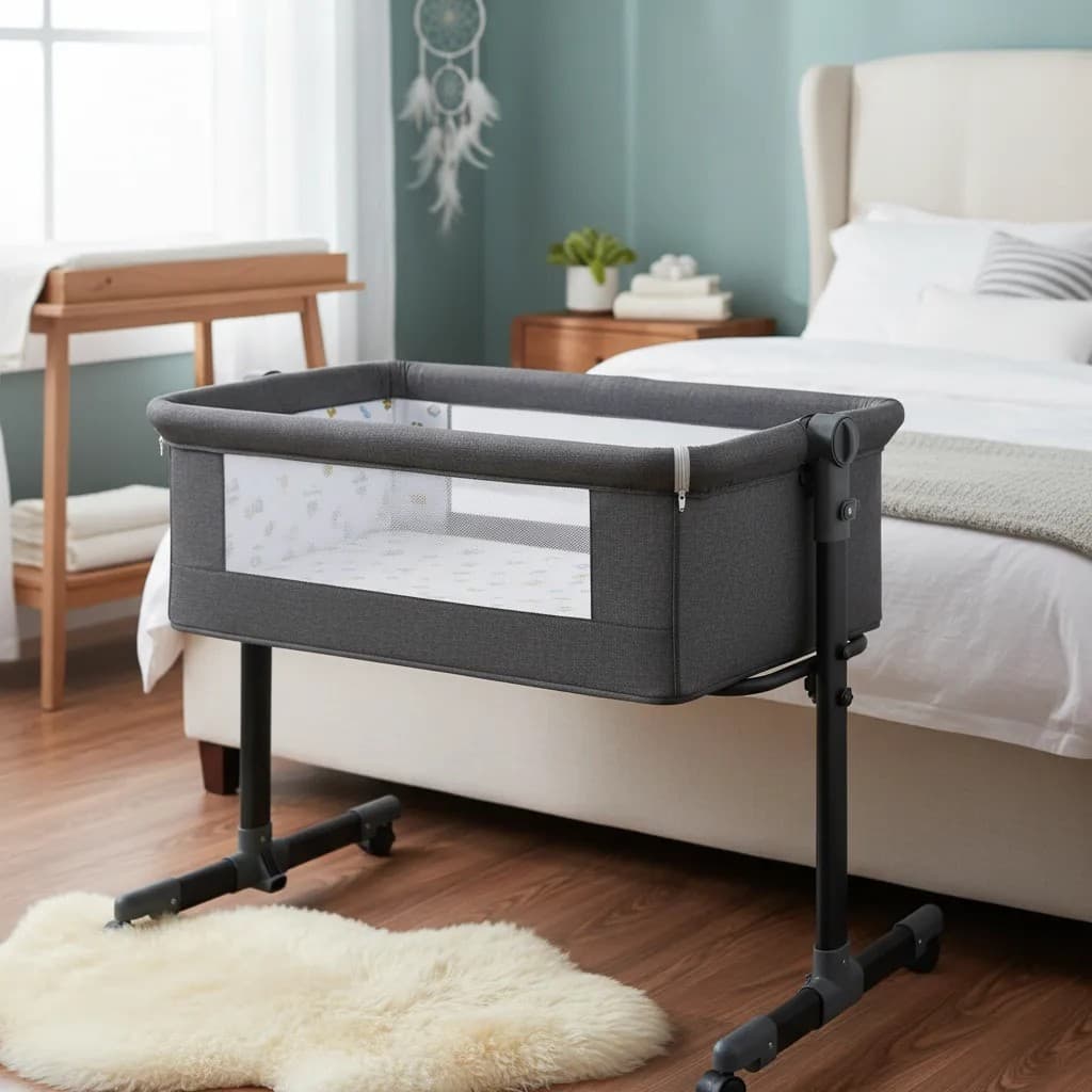 Berço Cesto Moisés Bebê Balanço Portátil Ajustável De Altura Co-bed