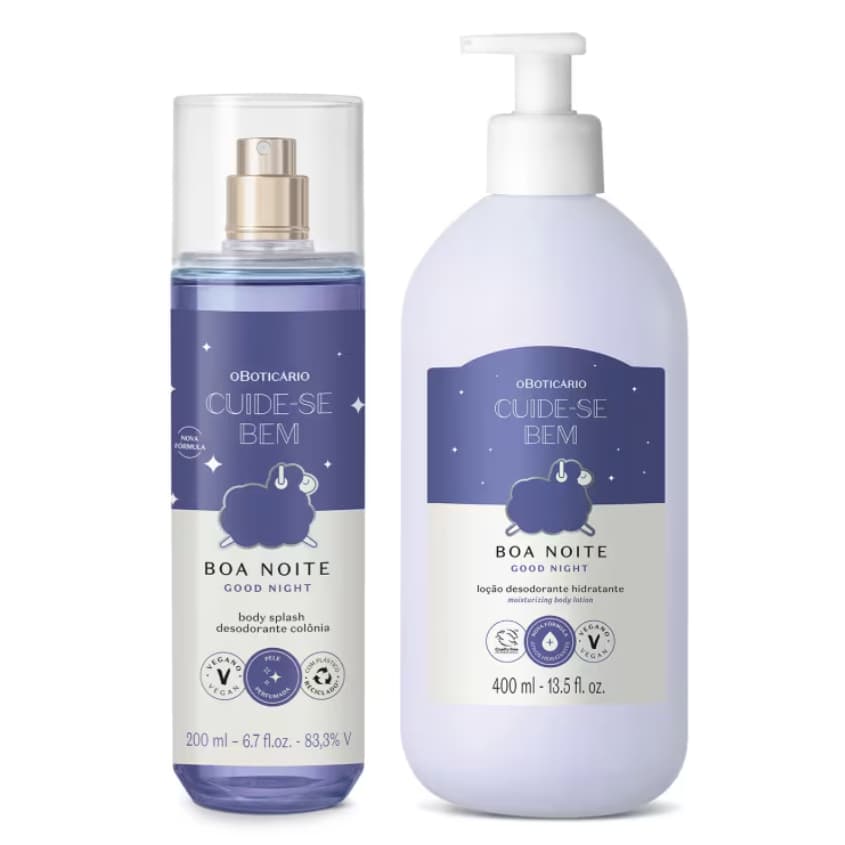 Combo Cuide-se Bem Boa Noite: Body Splash 200ml + Hidratante Desodorante Corporal 400ml
