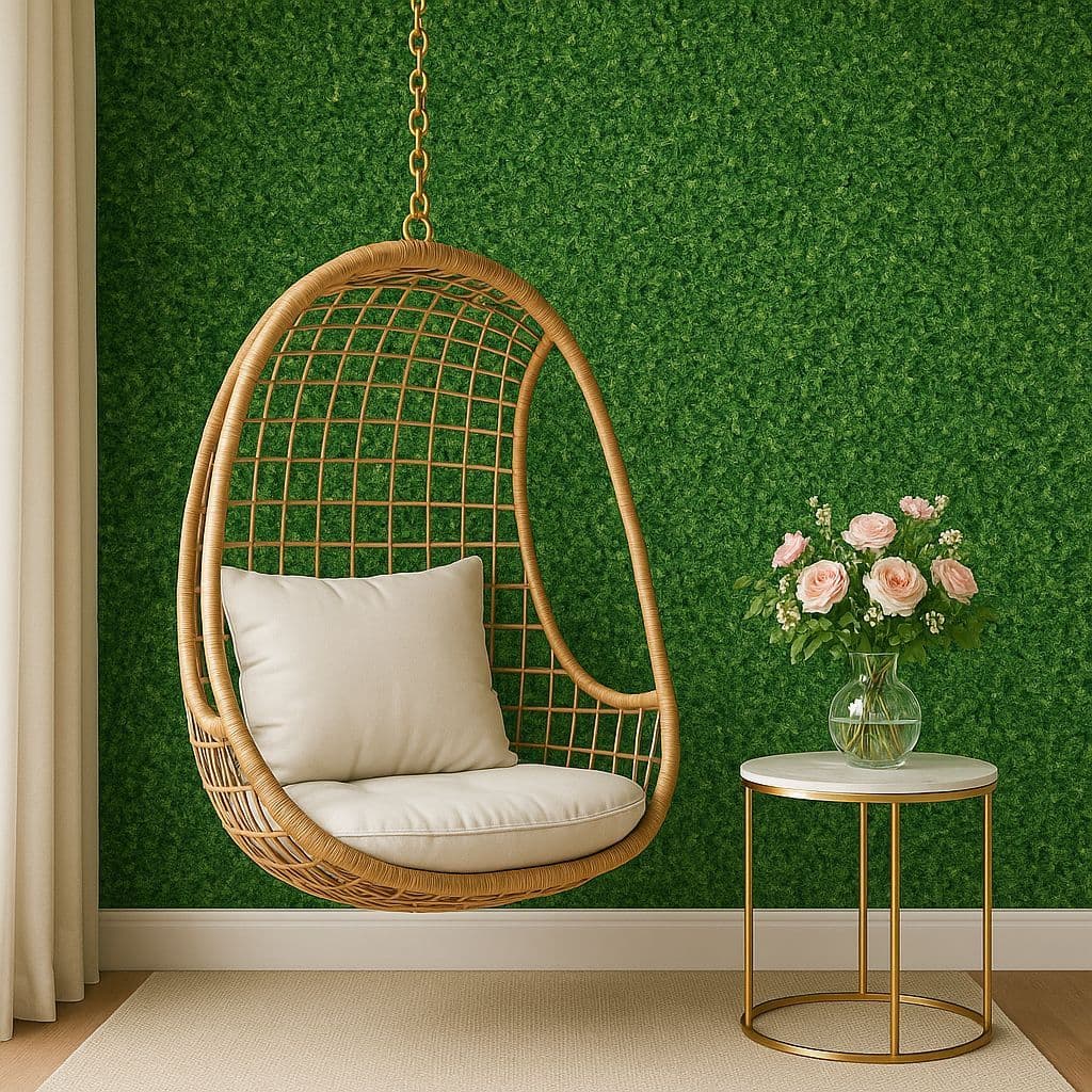 Papel de Parede Folhas 02 Autocolante Luxo Sala Quarto Cozinha Banheiro Lavável 50 cm de Largura