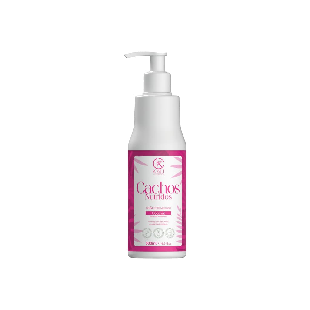 Máscara Gelatina para Cabelo Cacheado Óleo de Coco 500g Kali Cosmetics