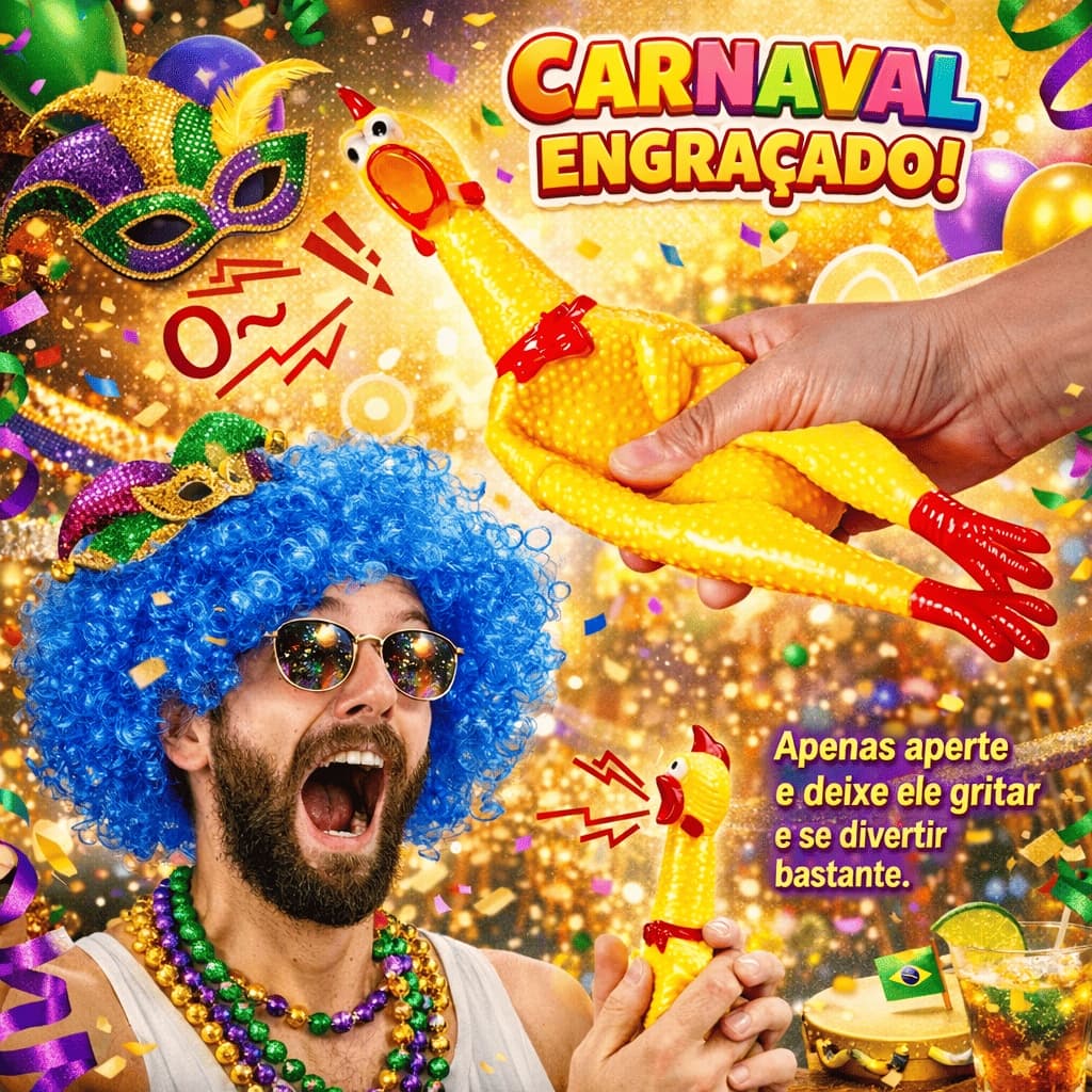 Brinquedo Pet Frango que Grita Alto – Engraçado Anti-Estresse