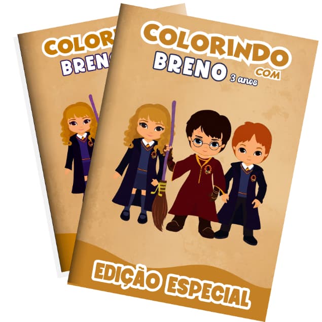 Kit Livrinhos de Colorir Personalizados • Harry Potter • Lembrancinha Festa Infantil