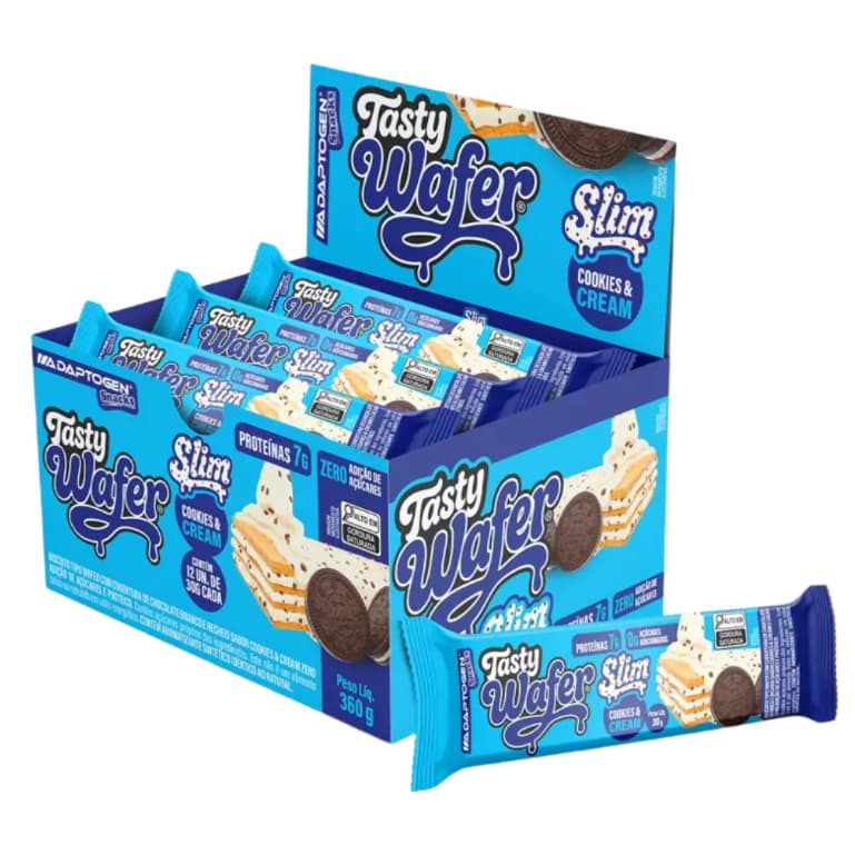Tasty Wafer Slim 30G Cada - Zero Açúcar CX12