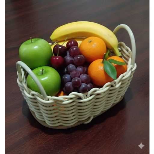 kit com 4 cestinha de mesa  pãozeira decorativa de fibra sintética..