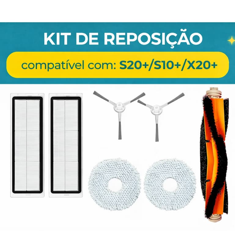 Kit Acessórios Para Robo Xiaomi Vacuum S20+ X20+ X20