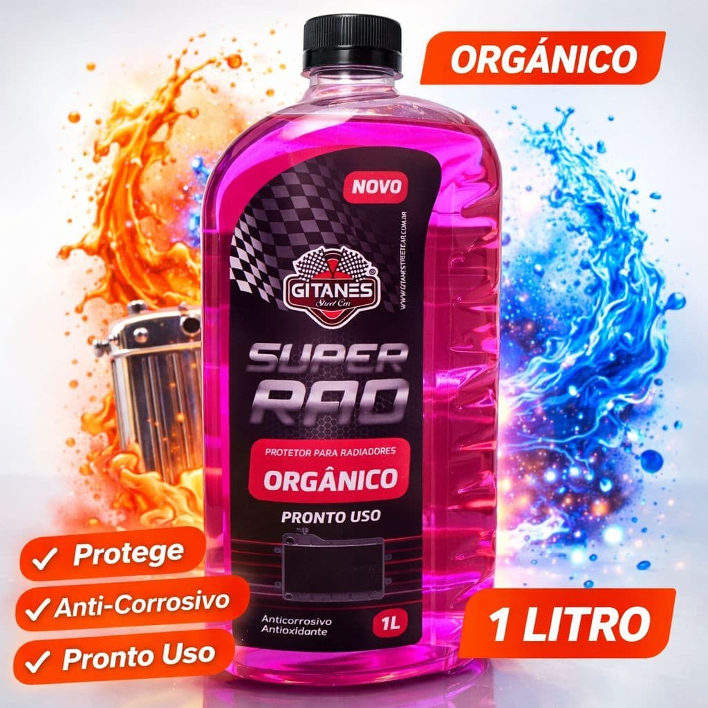 Aditivo para Radiador Orgânico (SUPER RAD) Gitanes 1L Pronto Uso
