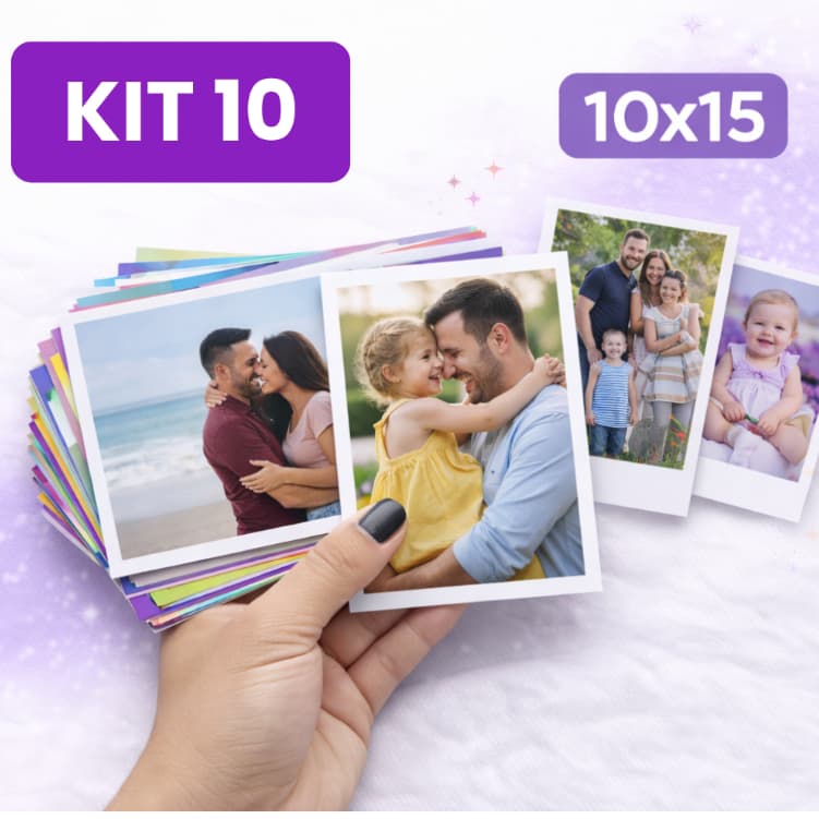 Revelação De 10 Fotos 10x15 Personalizada - Alta Qualidade - Não Desbota