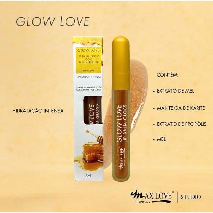 Lip Gloss com Mel de Abelha Glow Love Max Love 5ml