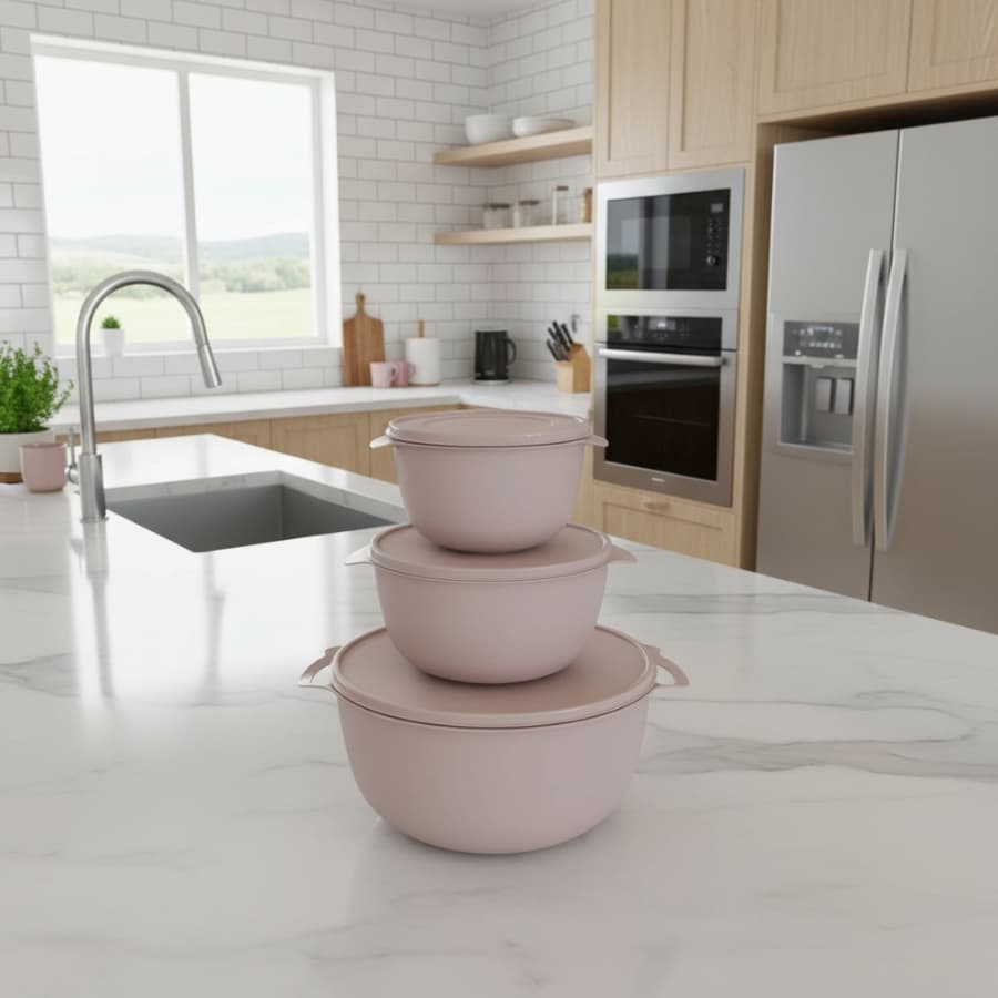 Kit 3 Potes Plastico Bowl Redondo Vasilha com Tampa BPA FREE Alimentos Freezer  Microondas