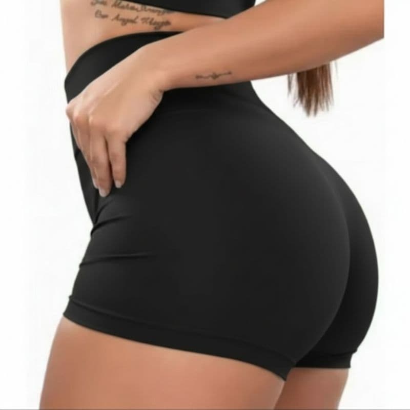 Short Legging Suplex Academia Corrida Crossfit Preto Fitness Bull Black Feminino