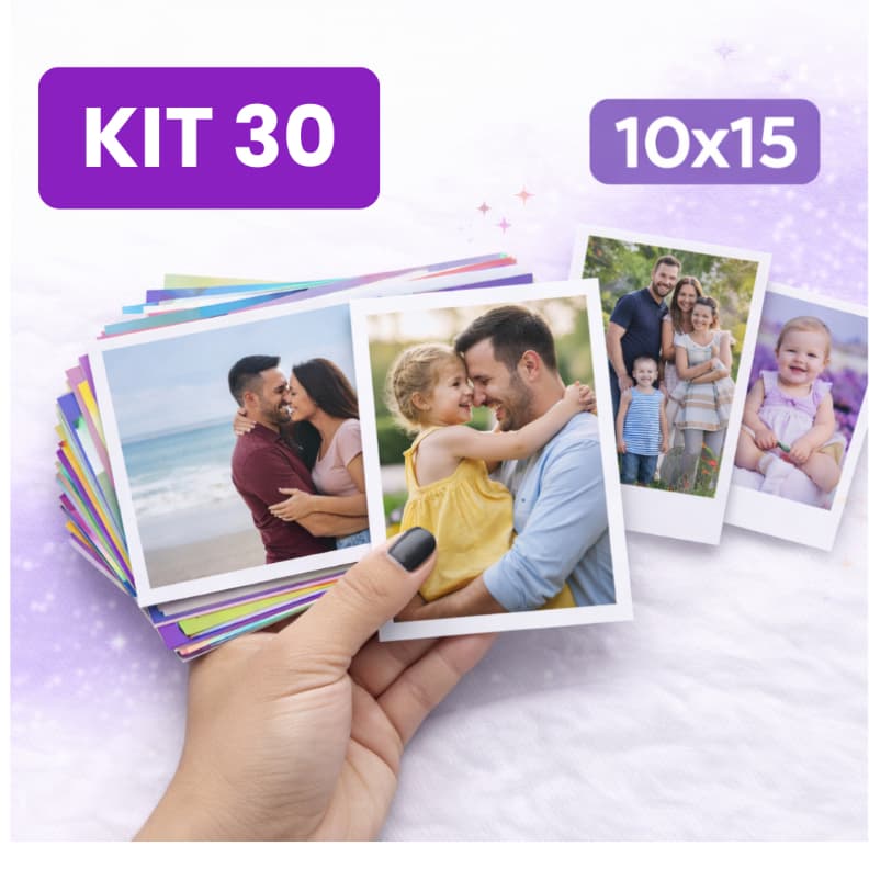 Revelação 30 Fotos 10x15 Personalizada - Alta Qualidade - Não Desbota