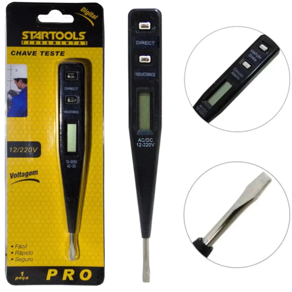 Chave De Teste De Energia Voltagem Digital Caneta De Teste de Voltagem Startools