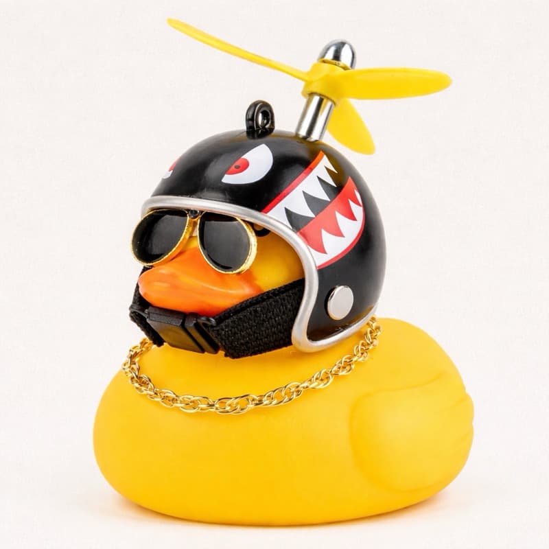Patinho Jack da Zueira Pato de Borracha para Bike e Moto com Luzes e Som
