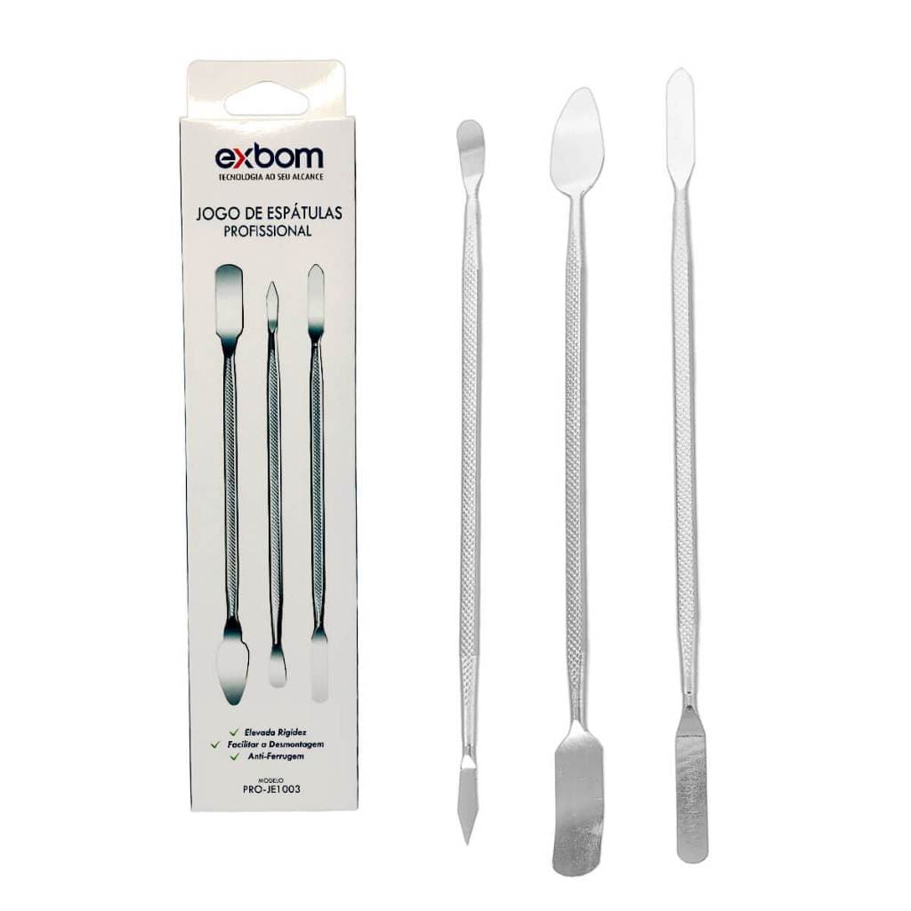Jogo de Espátulas Profissional 3 Peças – Kit Resistente Multiuso