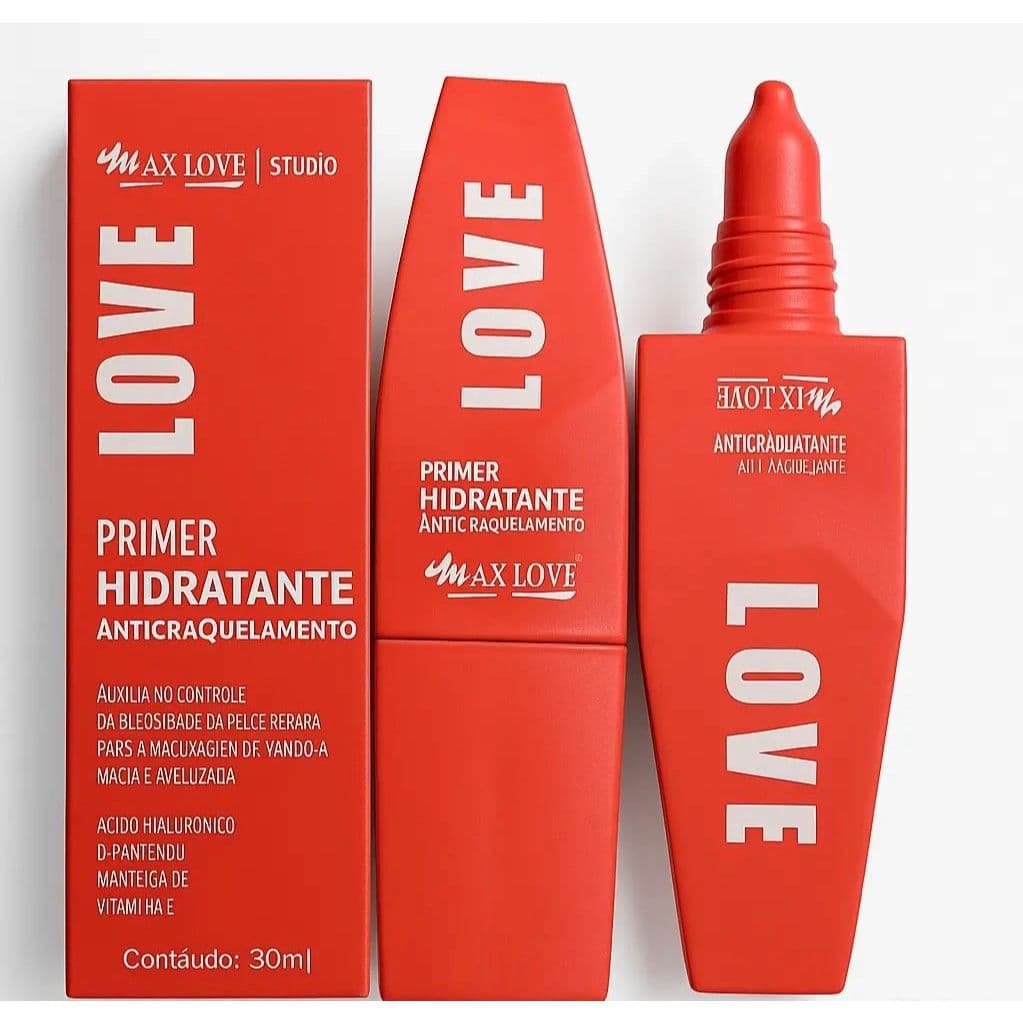 Primer Facial Hidratante Anticraquelamento Max Love 30ml