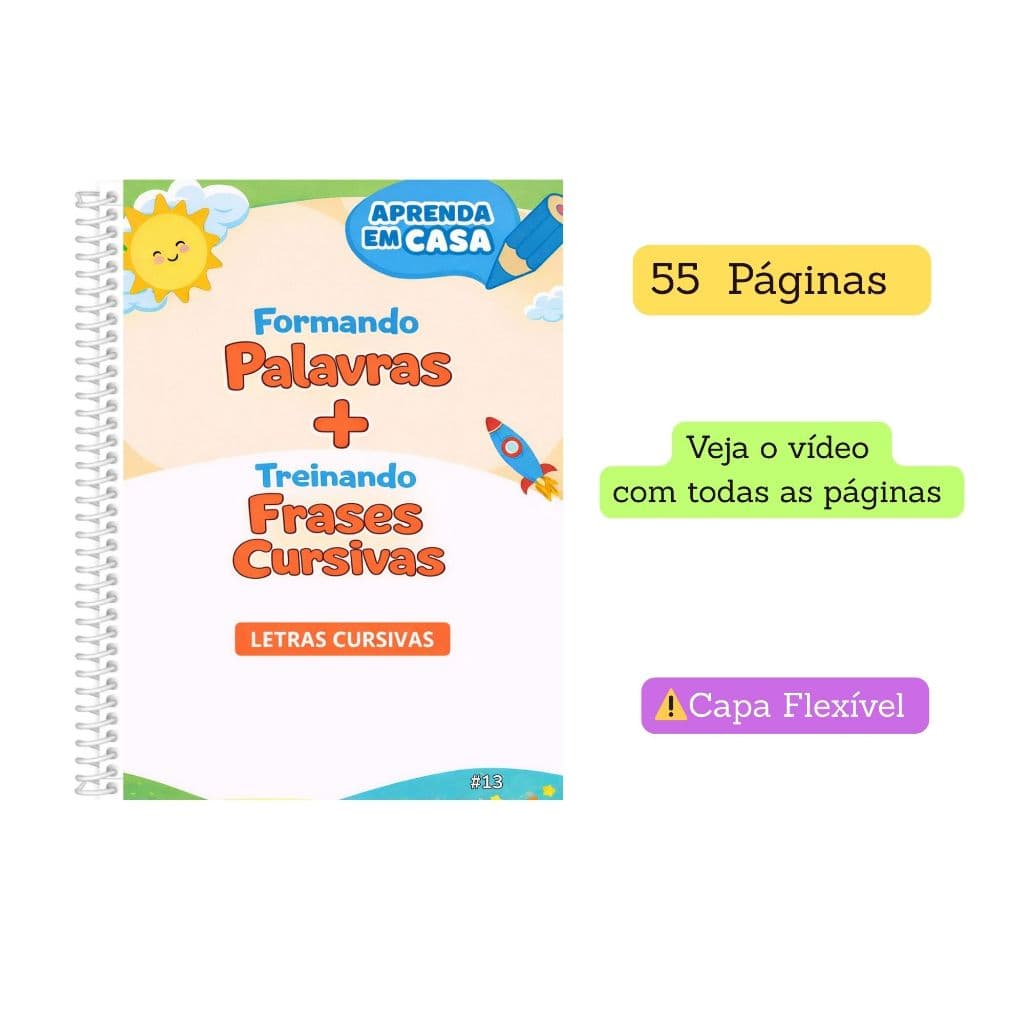 Apostila de Alfabetização Infantil | Formando Palavras | Silabário Simples  + Atividades|55 Pag |#13