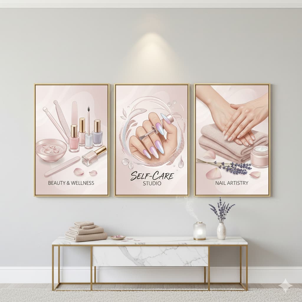 Quadros Decorativos Salão Beleza Spa Manicure Pedicure