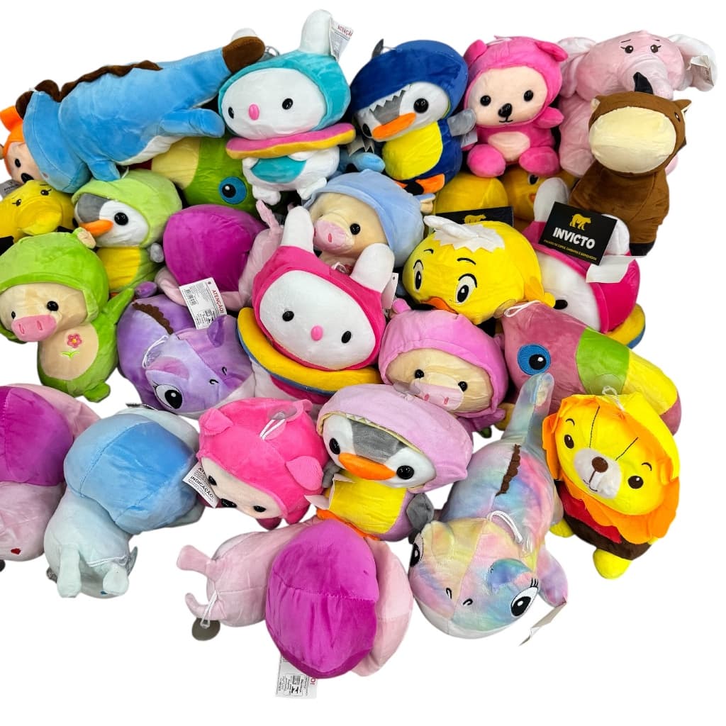 Kit 10 Ursos De Pelúcia Sortidos 18-22cm Para Máquina Grua
