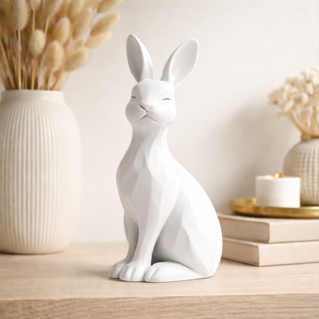 Decoração Páscoa Coelho Decorativo Minimalista Moderna para Sala Quarto Mesa Ambiente