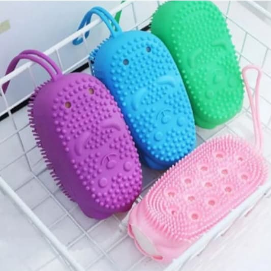 Lote Esponja Bucha Silicone Com Porta Sabonete