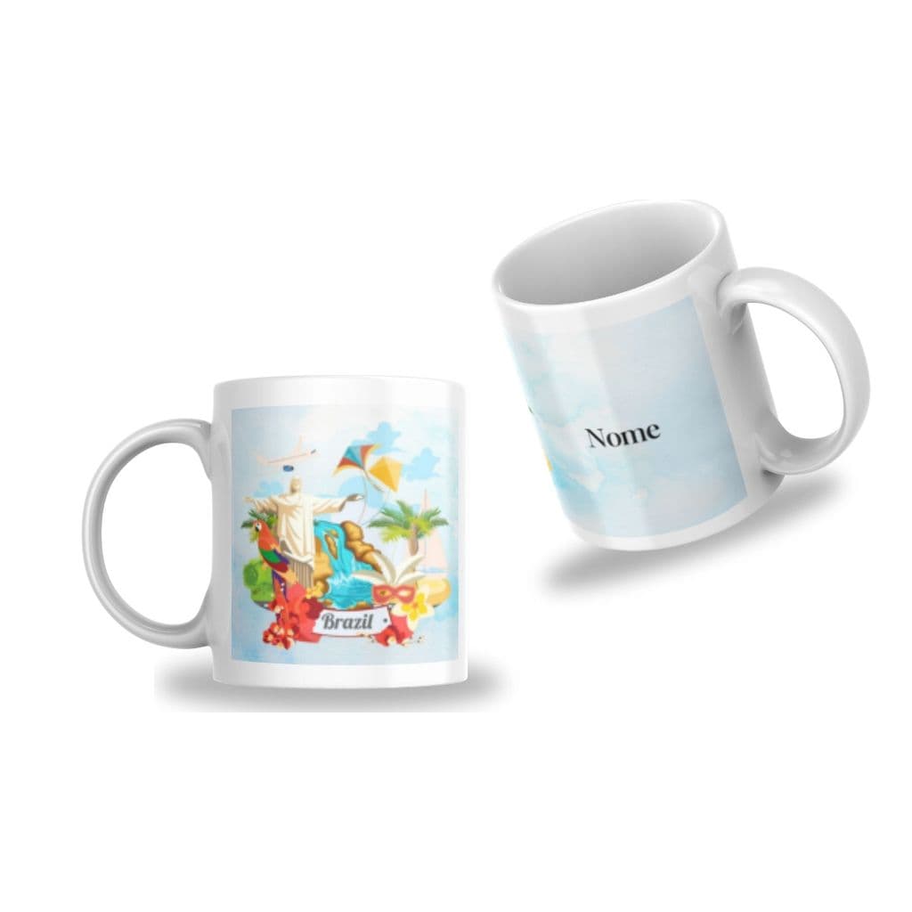 Caneca Rio de Janeiro Brasil Personalizada Com Nome Para Presente