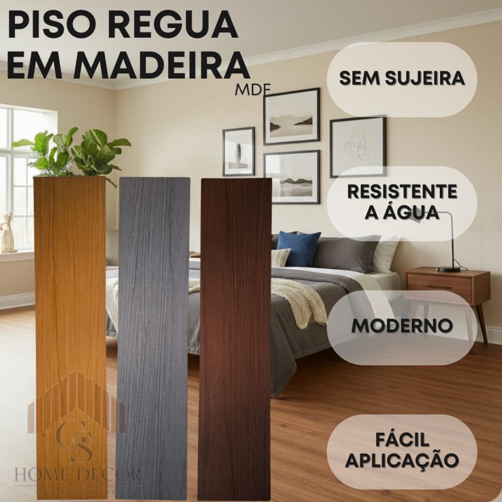 Piso Laminado Madeira 90x20 Revestimento Moderno e Pratico fácil aplicação sem quebra-quebra Envio Imediato