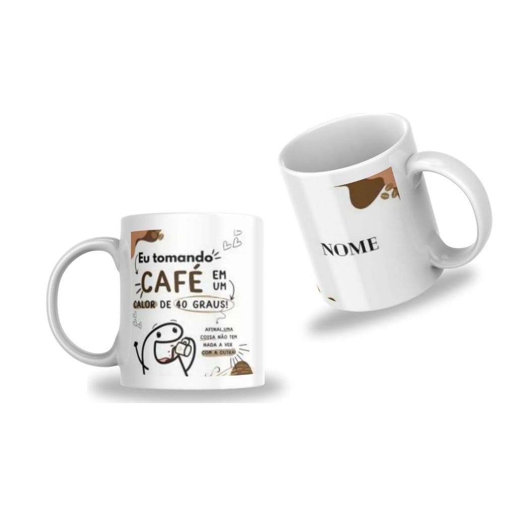 caneca flork tomando cafe no calor, caneca de cafe, alegre