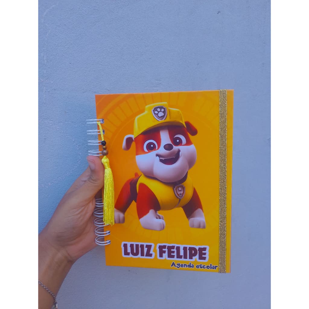 Agenda Escolar Personalizada – Tema Patrulha Canina (Rubble)