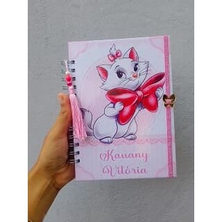 Agenda Escolar Personalizada – Tema Gatinha (Marie)