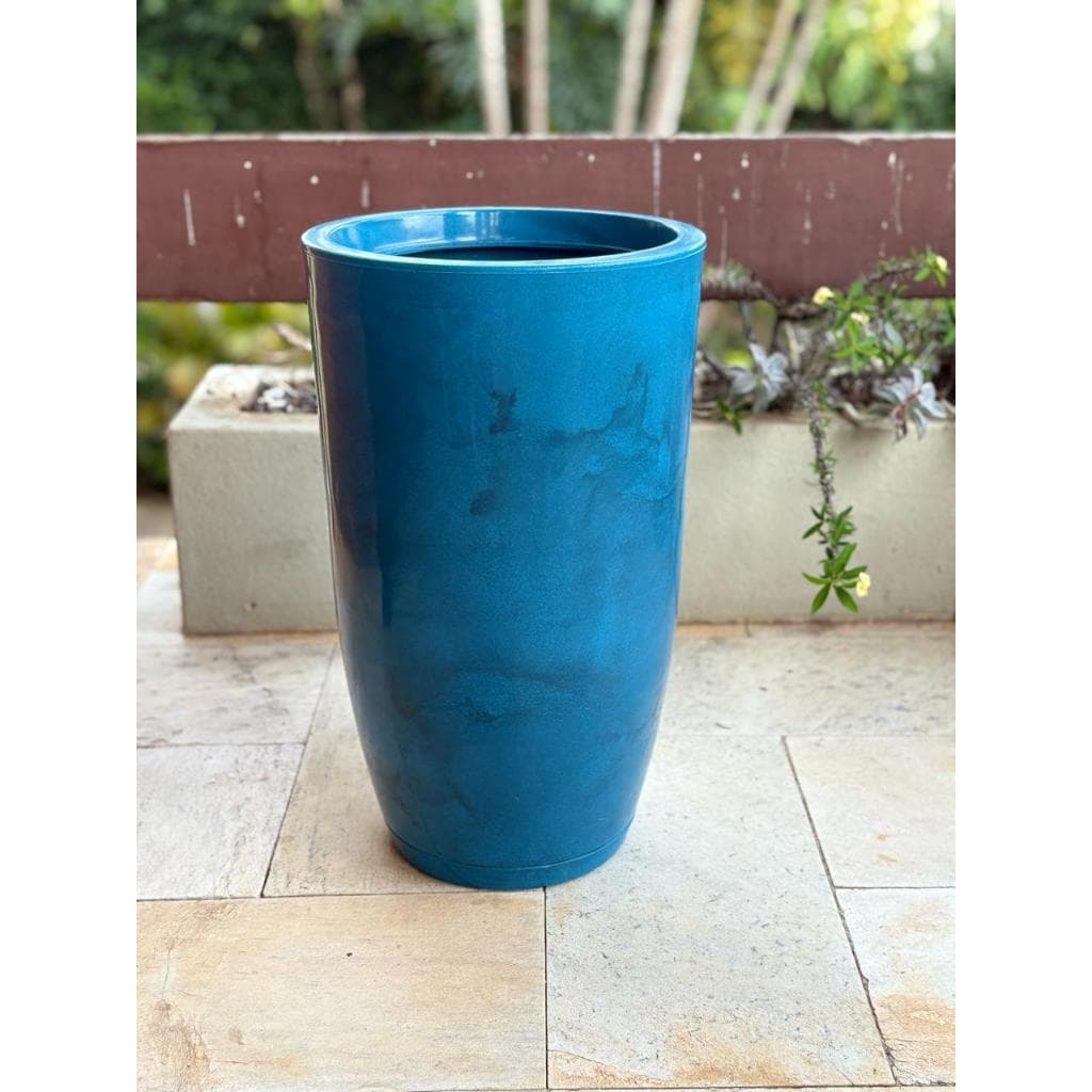 Kit 3 Vasos para Plantas Tamanho M - Vaso com Brilho e Prato Coletor