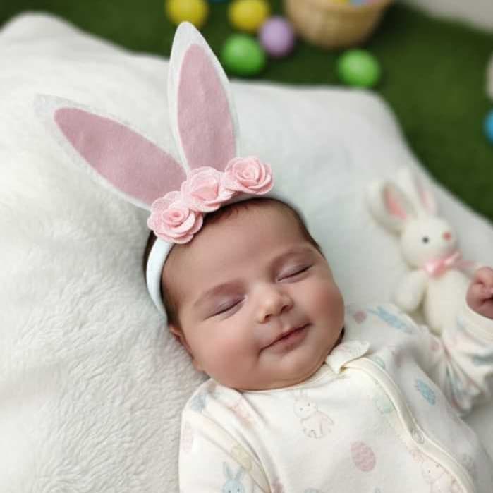 Faixinha de bebê coelhinha Faixinha páscoa Acessório bebê  Orelha de coelho bebê Faixa infantil Faixa newborn