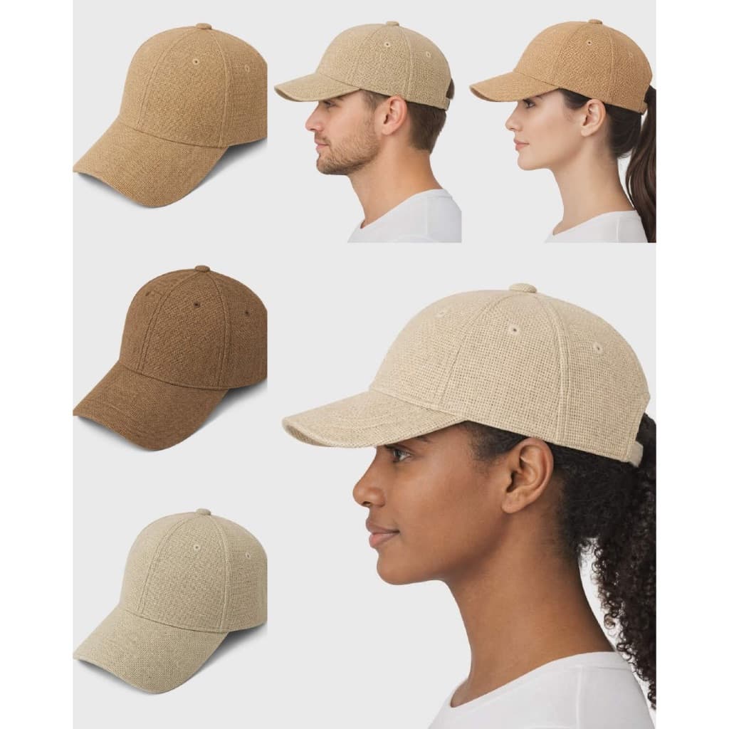 Chapéu Boné de Palha Feminino Aba Reta Proteção de Sol Moda Verão