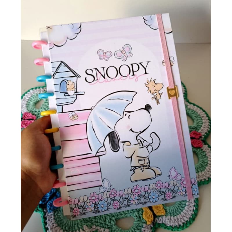Caderno de disco/universitário/Snoopy/10 discos