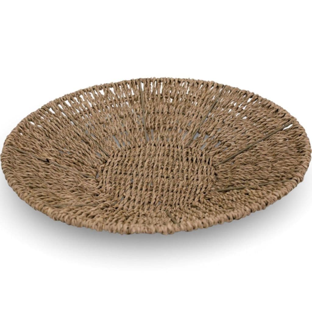 Centro de Mesa Fibra Natural 38cm Boho | Fruteira | Uso como Mandala de Parede