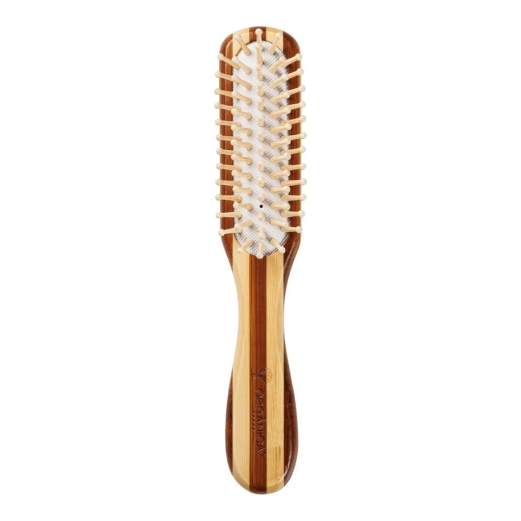 Escova De Bambu Para Cabelos Anti Frizz Retangular Orgânica