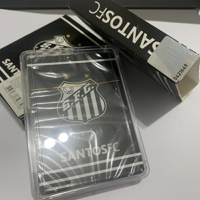 Baralho de plástico do Santos. Licenciado pela Mileno.