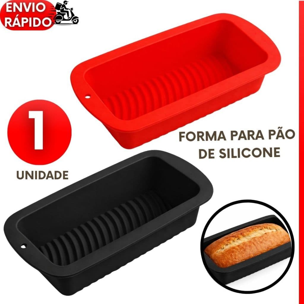 Forma de Silicone Antiaderente Para Pães Tortas Bolos Caseiros 1 Unidade Airfryer Freezer Forno Utensílios Cozinha