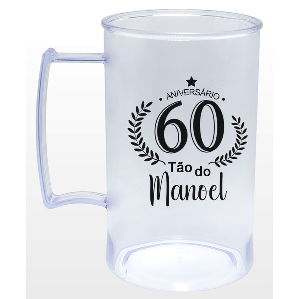 50 Canecas PEQUENA Personalizadas Chopp Acrílica 300ml PROMO Liquida2.2