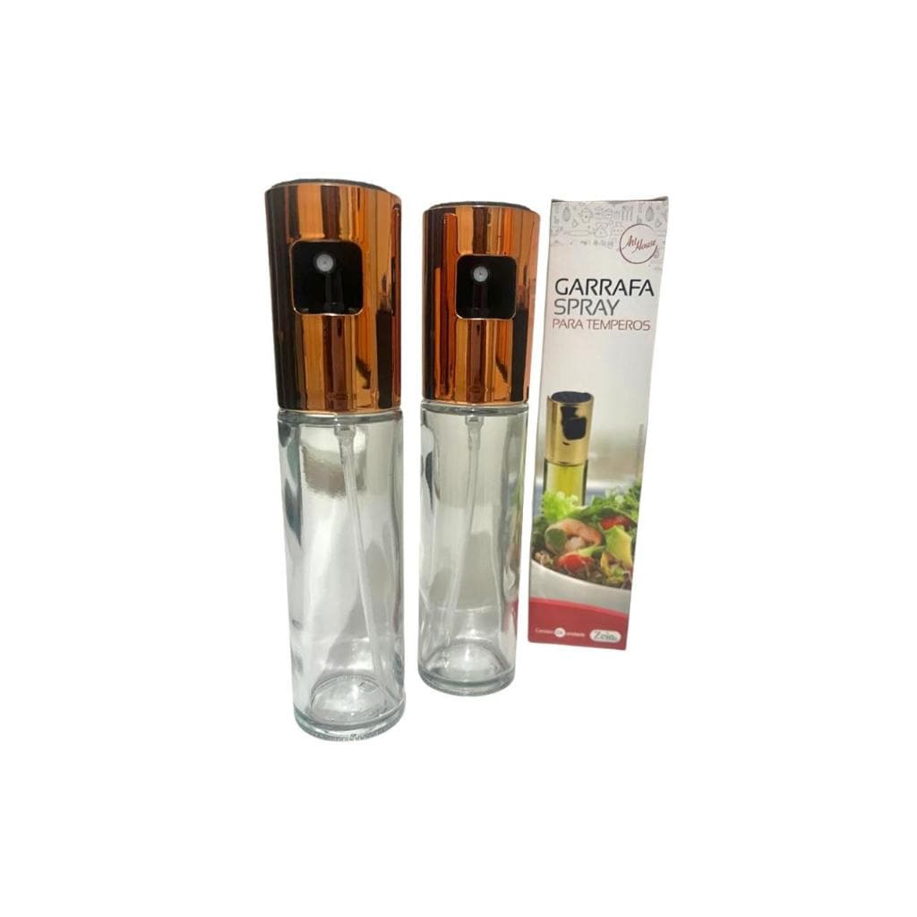 Spray para Temperos Azeite Óleo Vinagre Garrafa de Vidro Cozinha Airfry