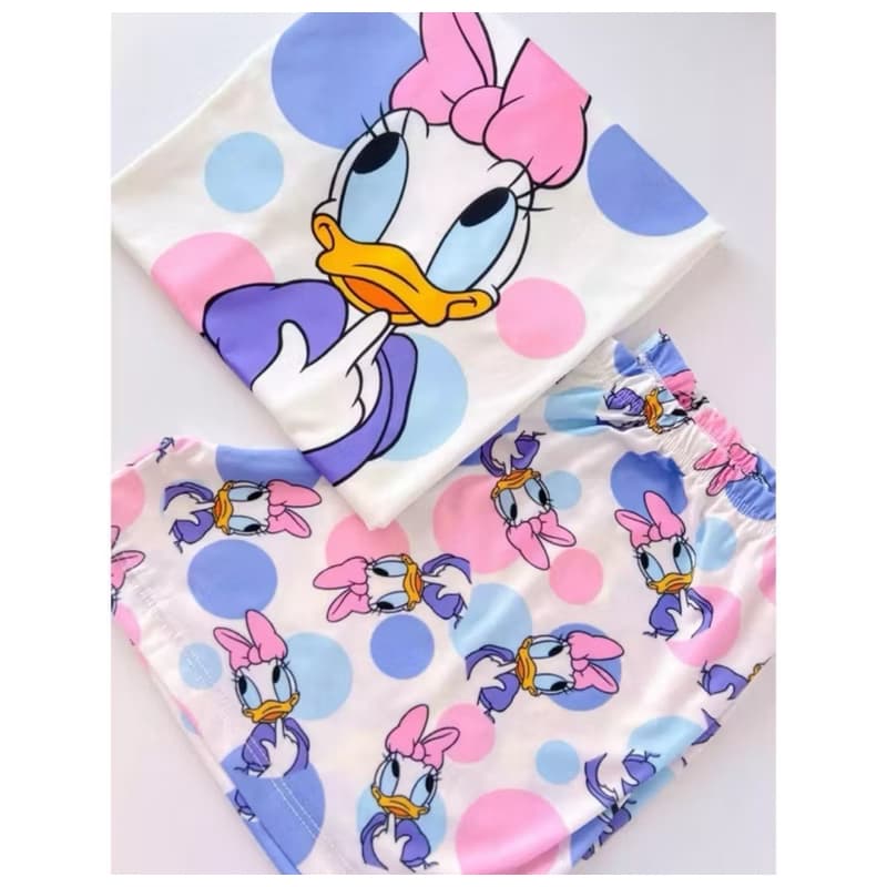 pijama feminino manga curta Margarida baby-doll personalizados moda