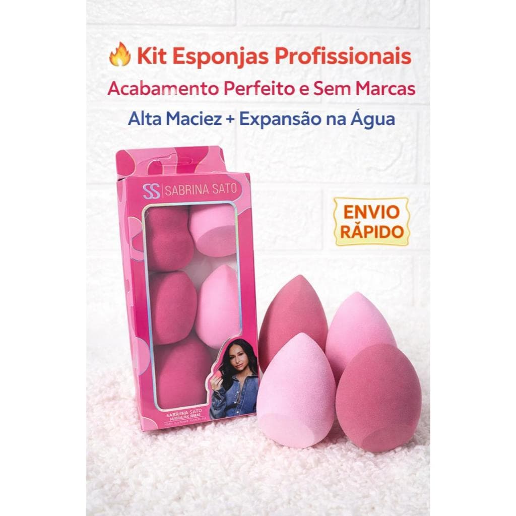 KIT ESPONJA DE MAQUIAGEM SABRINA SATO DIVERSAS CORES