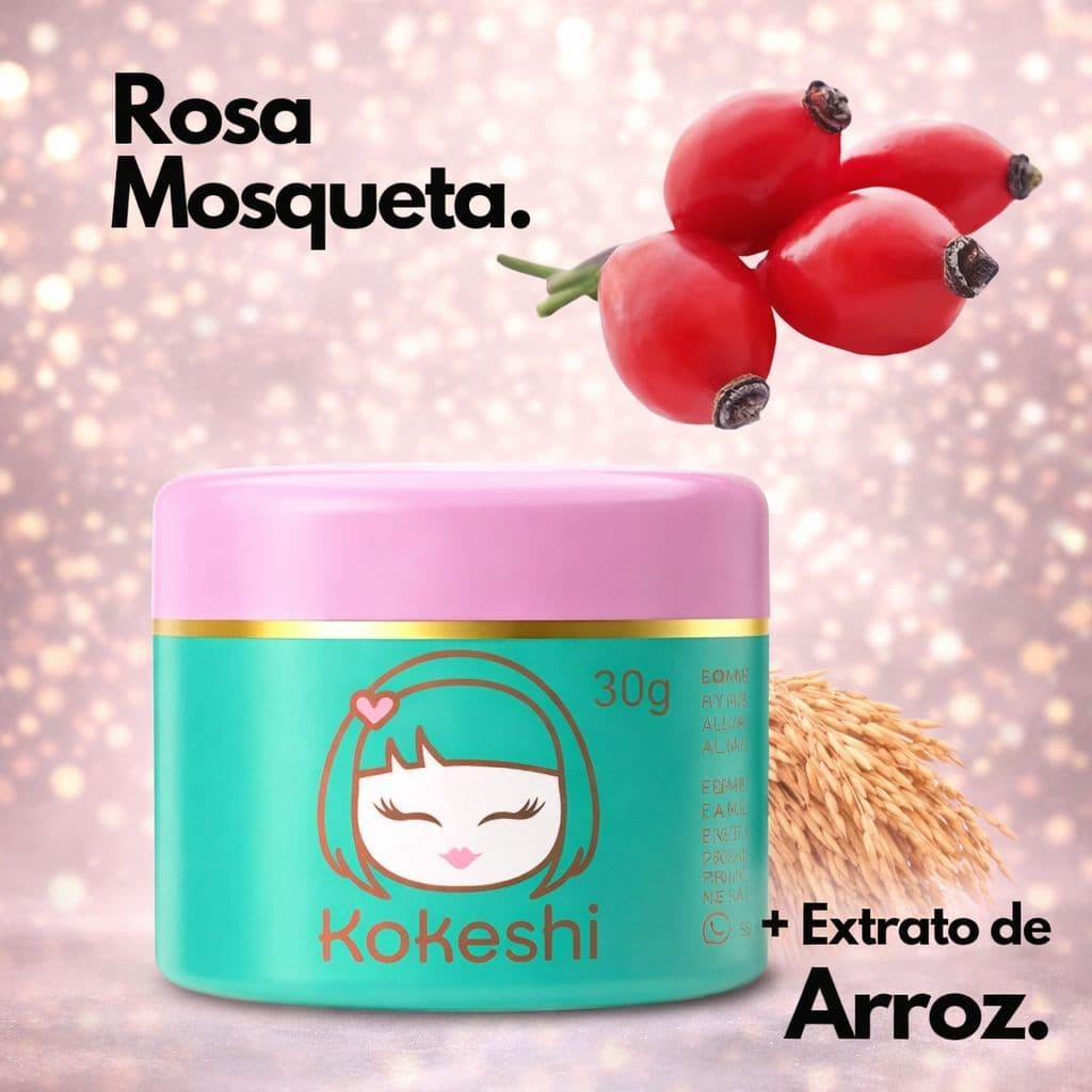 Creme Facial Hidratante Rosa Mosqúeta Kokeshi 30 gr