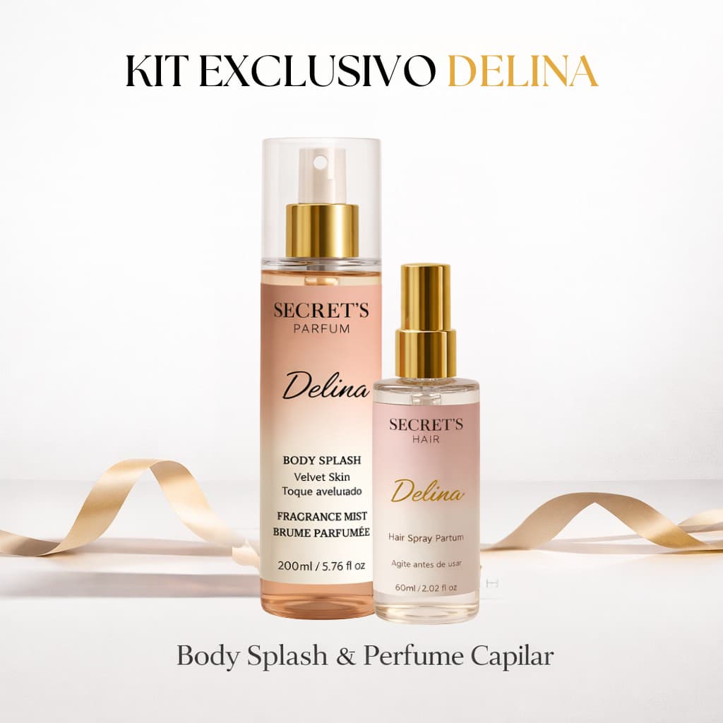 Kit Body Splash e Perfume Capilar Secret´s Parfum - Brilho e Fragrância Premium que Dura o Dia Todo