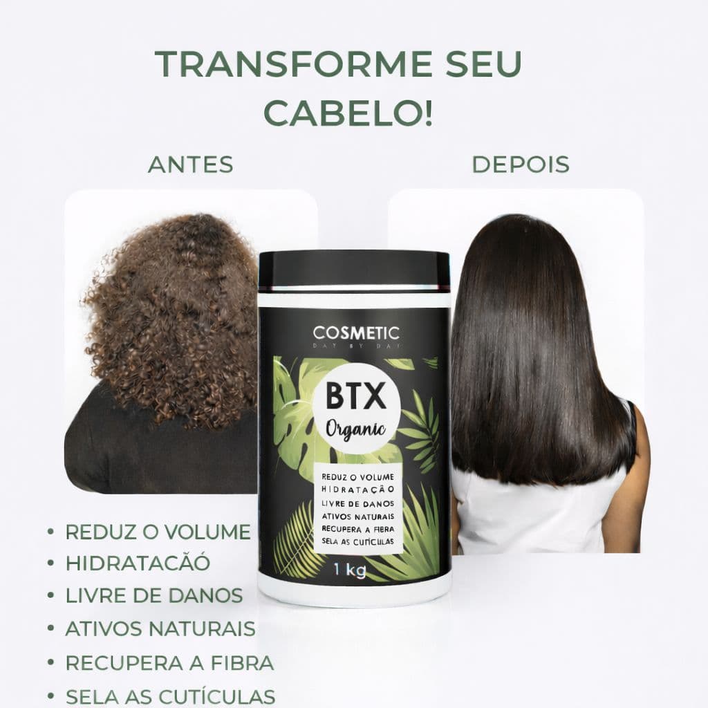 Btx Orgânico Sem Formol Light Hair 1kg - Volume Zero e Alinhamento Capilar