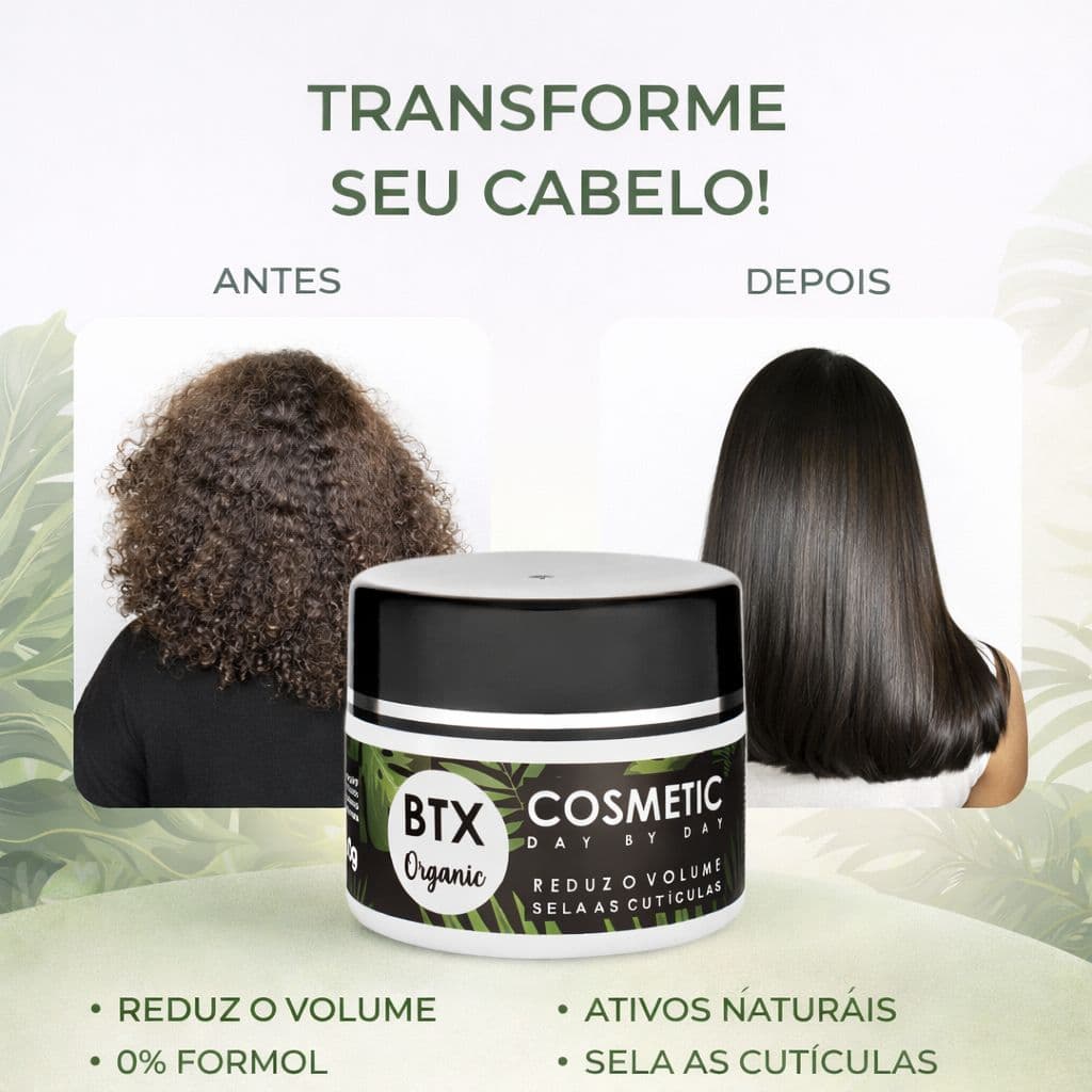 Btx Orgânico Sem Formol Light Hair 300g - Volume Zero e Alinhamento Capilar