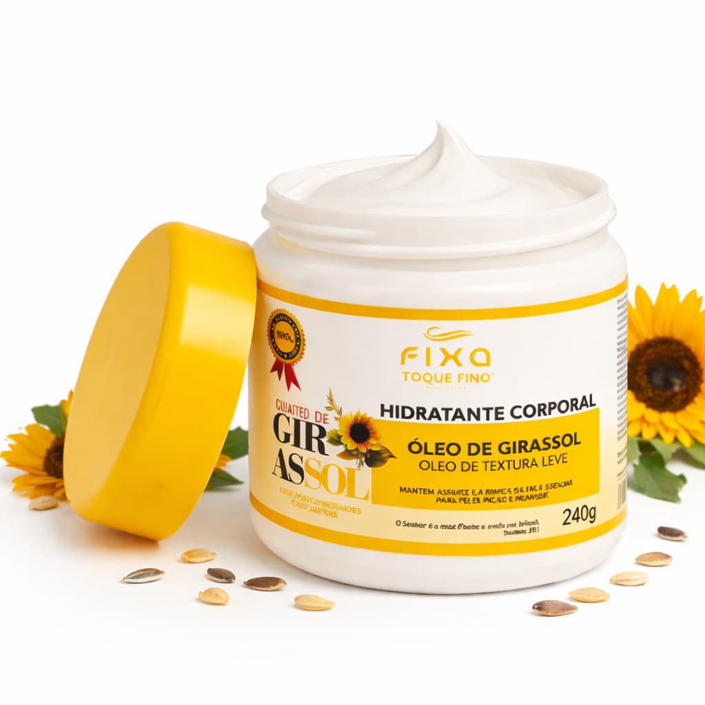 Hidratante Corporal a Base de Óleo de Girassol  Para Pele Ressecada  Evita Manchas no Corpo Hidrata 240G